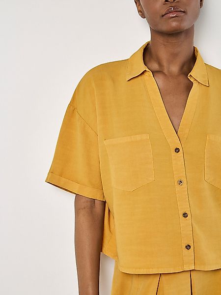 Apricot Hemdbluse Gekürztes Hemd, mit offenem günstig online kaufen