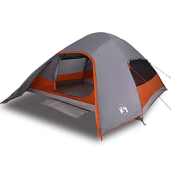 vidaXL Kuppelzelt Kuppel-Campingzelt 4 Personen Grau günstig online kaufen