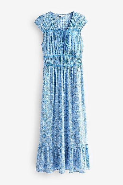 Next Maxikleid Kurzärmeliges Maxikleid mit Zierknoten günstig online kaufen