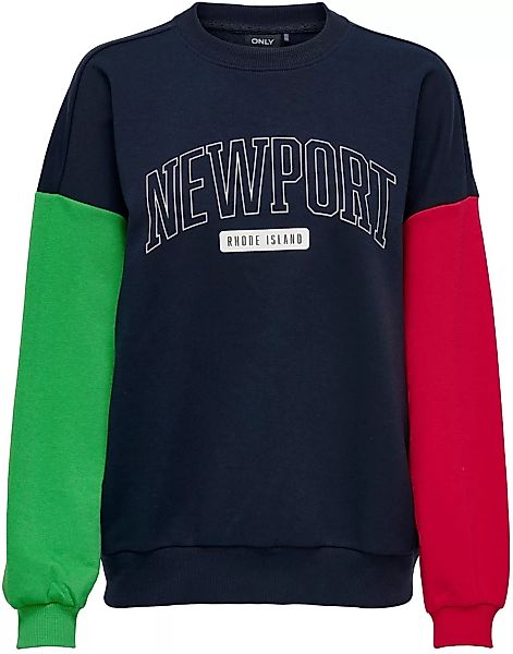 ONLY Sweatshirt "ONLLAUREN L/S O-NECK BOX SWT" günstig online kaufen
