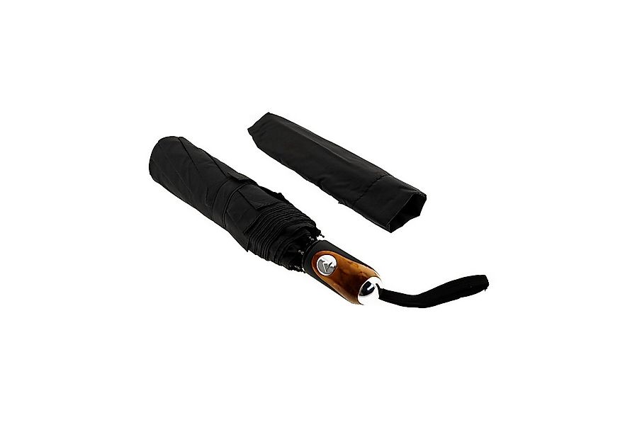 Susino Taschenregenschirm Teleskop Taschenschirm mit Schutzhülle in Schwarz günstig online kaufen