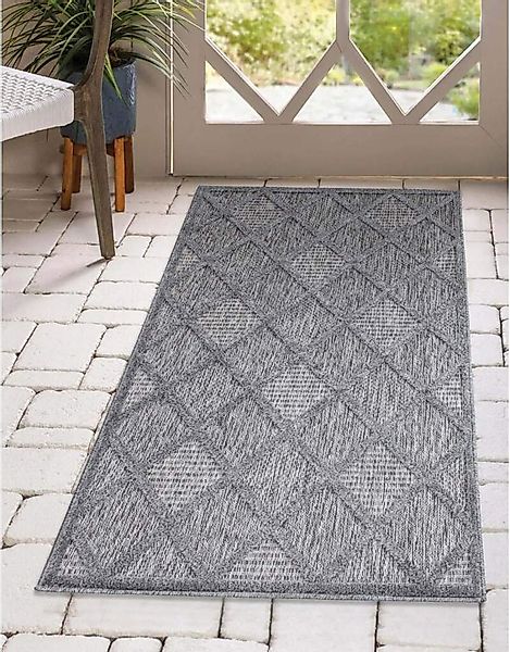 Carpet City Teppich »In-& Outdoorteppich Santorini 457, 3D-Effekt, Raute-Lo günstig online kaufen