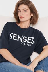 SENSES.THE LABEL Rundhalsshirt aus Baumwolle günstig online kaufen