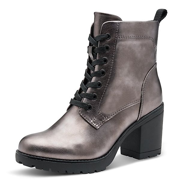 MARCO TOZZI Schnürstiefelette, Blockabsatz, Stiefelette, Schnürboots in veg günstig online kaufen