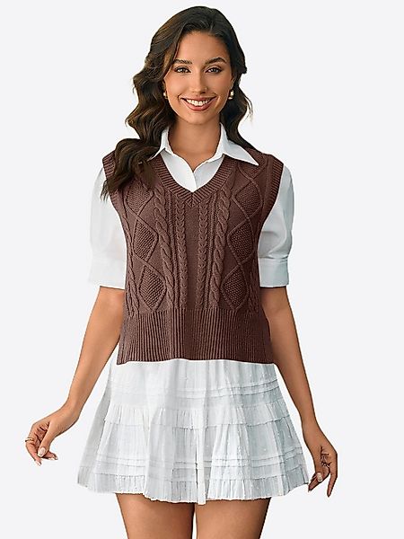 Imily Bela Pullunder Damen Ärmelloser Strick Pullover (Packung, 1-tlg., 1pe günstig online kaufen