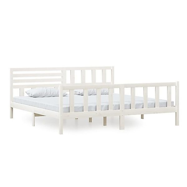 vidaXL Bettgestell, Massivholzbett Weiß 200x200 cm günstig online kaufen