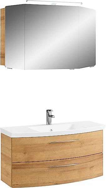 Saphir Badmöbel-Set »Cassca Sprint 2-teilig Mineralmarmor-Waschtisch mit LE günstig online kaufen