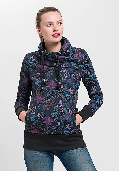 Ragwear Sweater "NESKA O" Kapuzen-Sweater mit asymetrischem Schalkragen günstig online kaufen