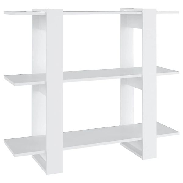 vidaXL Bücherregal Bücherregal/Raumteiler Weiß 100×30×87 cm, günstig online kaufen