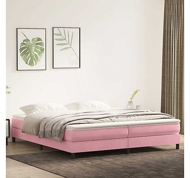 vidaXL Boxspringbett, Boxspringbett ohne Matratze Dunkelblau 200x210 cm Sam günstig online kaufen