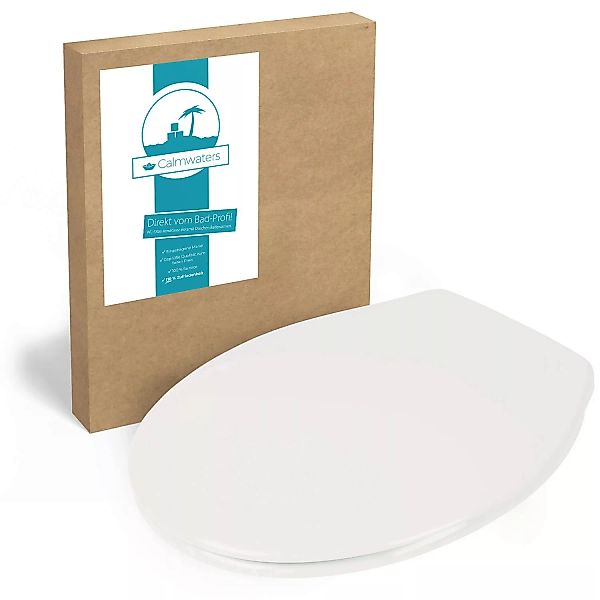 Calmwaters WC-Sitz Essential Soft Weiß Duroplast O-Form 26LP2744 günstig online kaufen