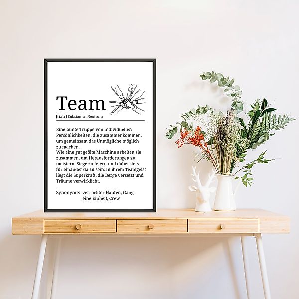 Tigerlino Poster Team Definition Kollegen Geschenk günstig online kaufen