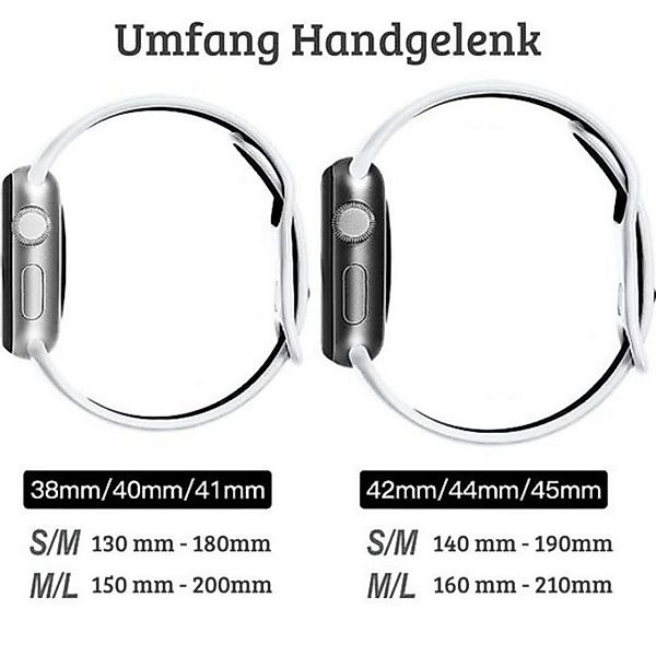 SmartUP Smartwatch-Armband für Apple Watch 11 10 9 8 7 6 5 4 3 SE Ultra Sil günstig online kaufen