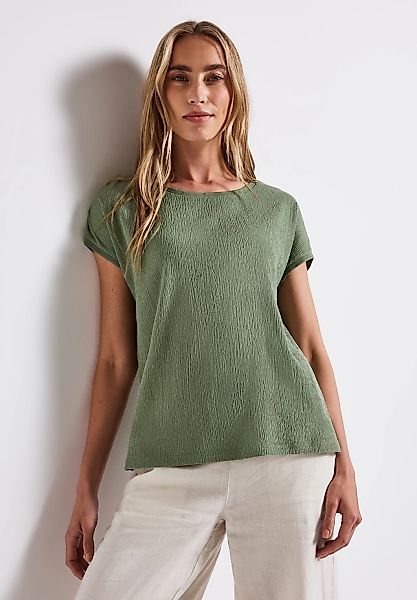 STREET ONE T-Shirt, aus elastischem Materialmix günstig online kaufen