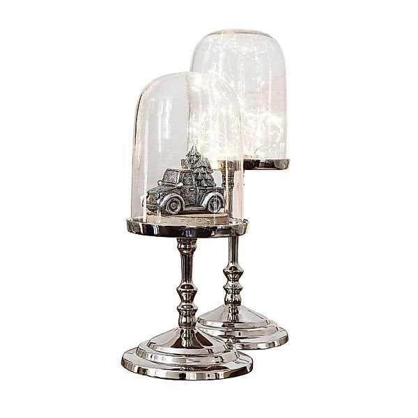 Mirabeau Weihnachtsfigur Glasglocke 2er Set Kalvin günstig online kaufen