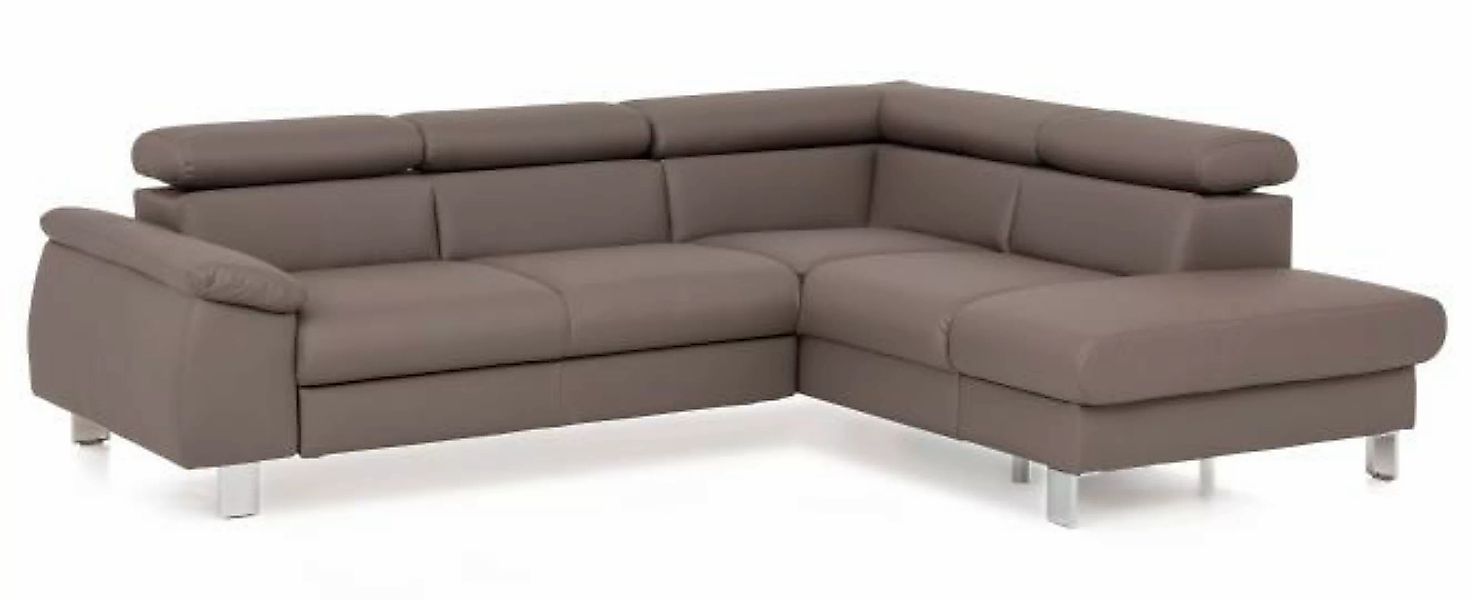 Eckschlafsofa mit Bettkasten Braun 207 x 249 cm MICKY günstig online kaufen