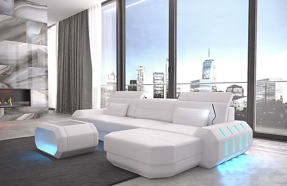 Sofa Dreams Ecksofa Sofa Ledersofa Roma L Form Leder Sofa Ledercouch, Couch günstig online kaufen
