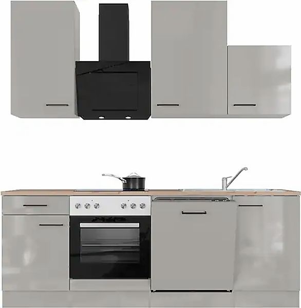 Flex-Well Küchenzeile »Lund« wahlweise mit E-Geräten, Breite 220 cm, glänze günstig online kaufen