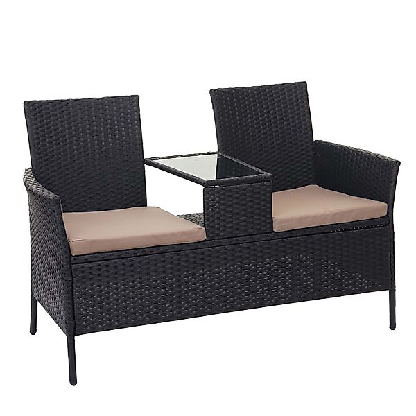 MCW Gartenbank MCW-E24, Poly-Rattan, mit Armlehnen, günstig online kaufen