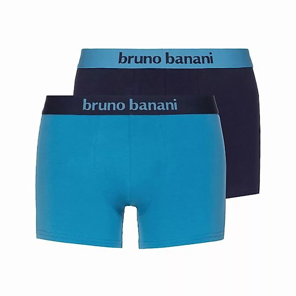 Bruno Banani Herren Boxershorts, 2er Pack - Flowing, Baumwolle Blau M (Medi günstig online kaufen