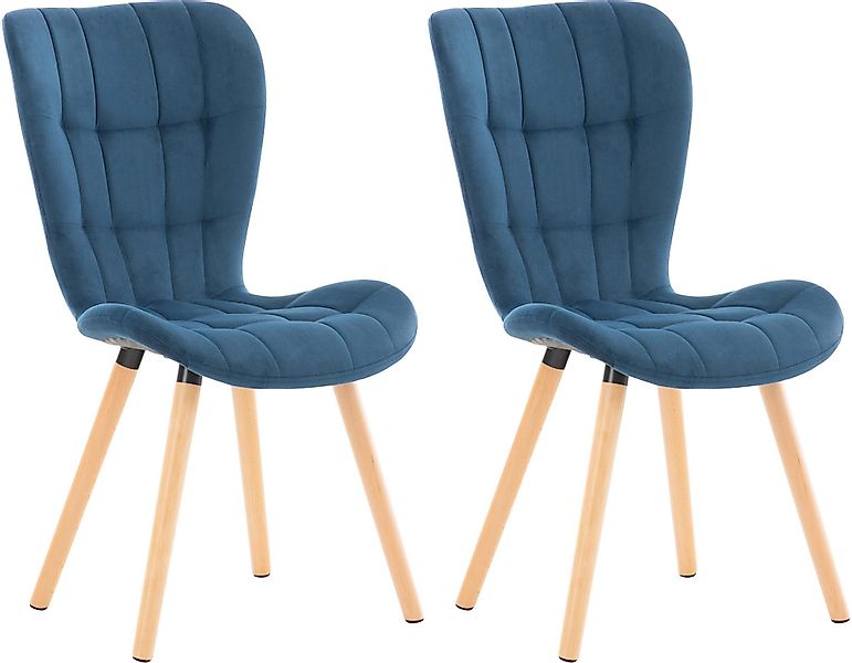 CLP Esszimmerstuhl Elda (2er Set), Samt, günstig online kaufen