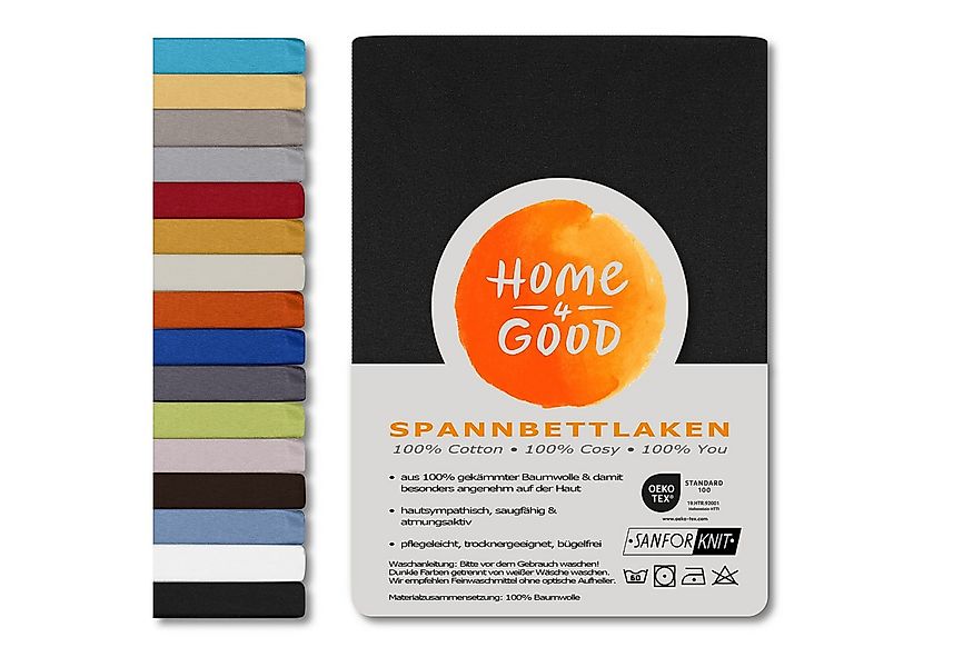 home4good Spannbettlaken viele Größen, viele Farben, 100% Baumwolle, OEKO-T günstig online kaufen
