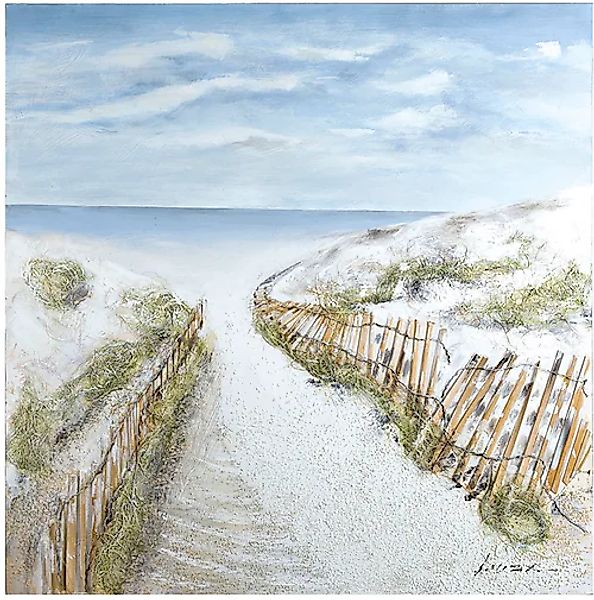 GILDE Leinwandbild "Gemälde Dünen-Idylle", Landschaft-Strand, (1 St.) günstig online kaufen