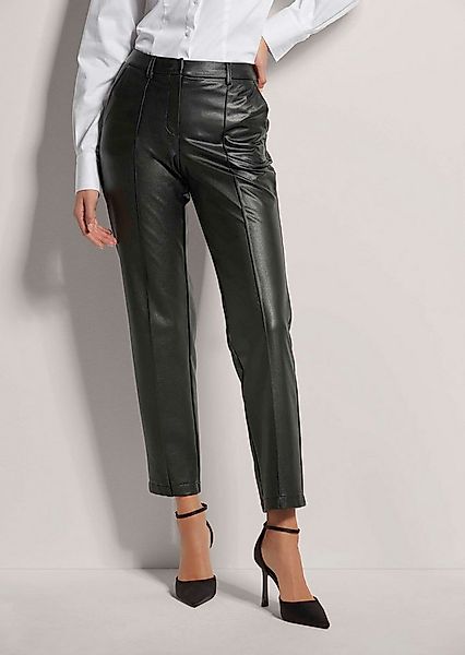 MADELEINE Stretch-Hose Kunstlederhose mit Biesen Luxus-Look-Hose mit Formbu günstig online kaufen