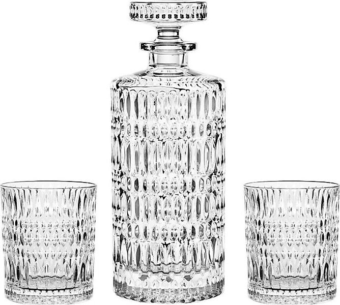 Ethno Whisky Set mit Karaffe und zwei Tumblern 3tlg. Kristallglas günstig online kaufen