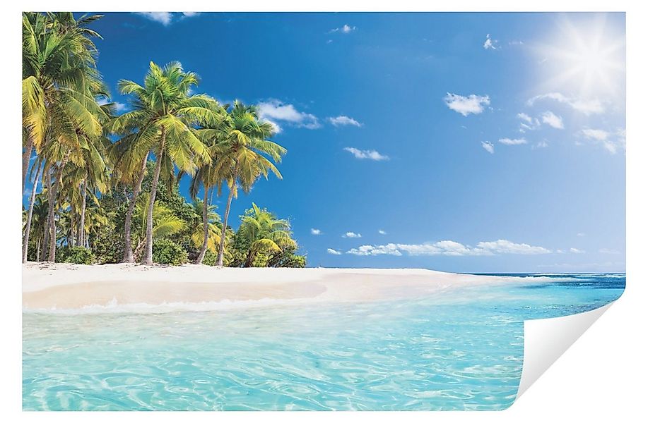 Wallarena Fototapete Strand See Meer Palmen Palm Natur Landschaft Wohnzimme günstig online kaufen