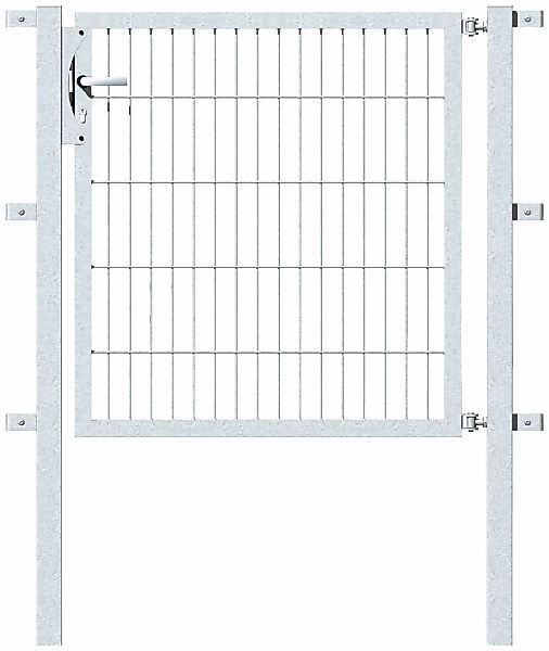 Metallzaun Einzeltor für Doppelstabmatte verzinkt z. Einbeton. 80 cm x 150 günstig online kaufen