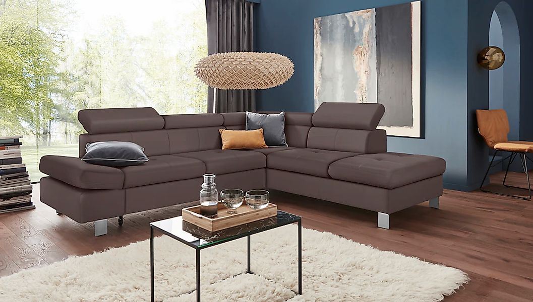 exxpo - sofa fashion Ecksofa "Fiji, L-Form", mit Kopf- bzw. Rückenverstellu günstig online kaufen