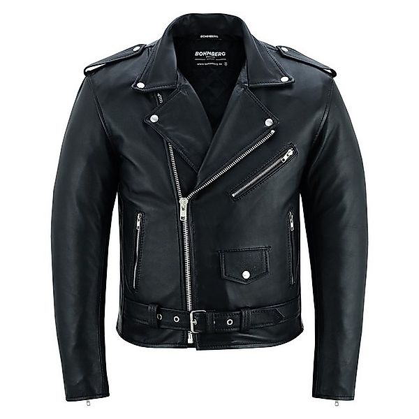 BOHMBERG Lederjacke Herren Retro Biker Highway günstig online kaufen