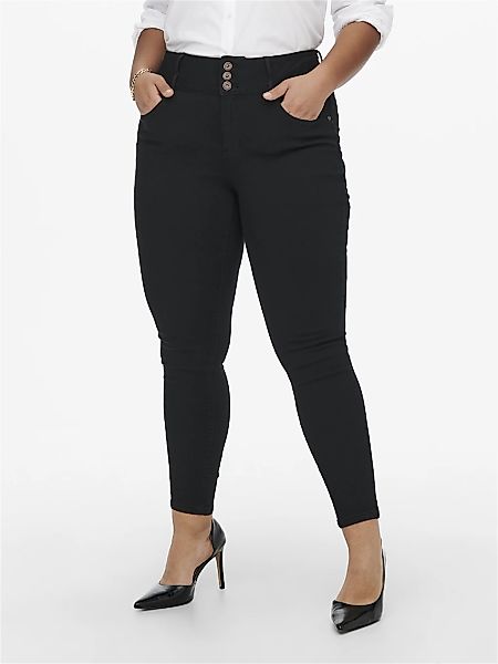 ONLY CARMAKOMA Skinny-fit-Jeans (1-tlg) CARANNA HW SK ANK JEANS BLACK günstig online kaufen