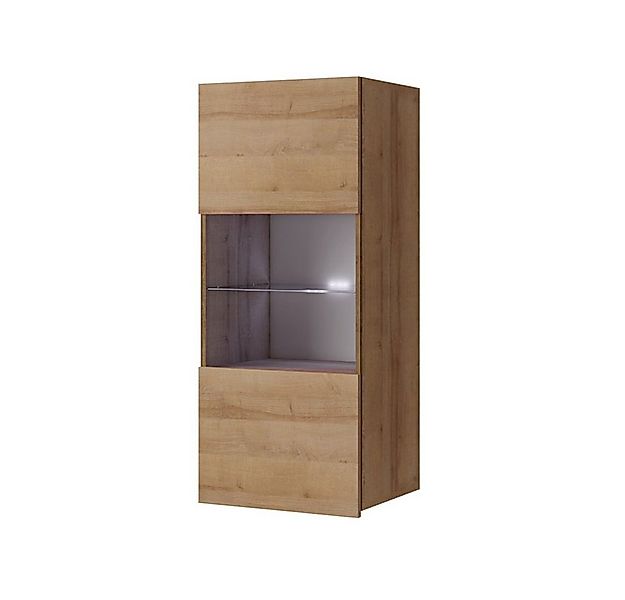Lomadox Vitrine CAIRNS-132 in Eiche Nb., Modern, grifflos günstig online kaufen