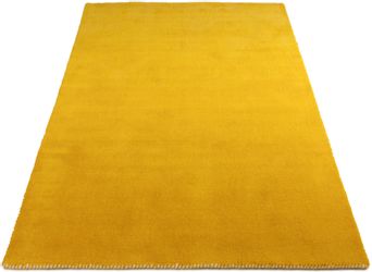 carpetfine Wollteppich "Gabbeh Lola Uni" rechteckig 14 mm Höhe mit natürlic günstig online kaufen