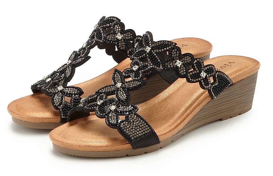 Vivance Pantolette "Mule, Sommerschuh, Sandale," mit Keilabsatz und modisch günstig online kaufen