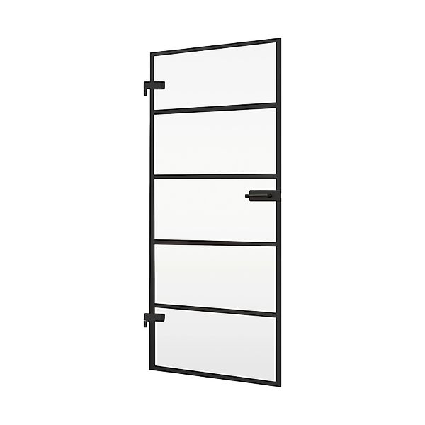 inova wohnen Zimmertür mit schwarzen 5 Felder Dekor 83,4 x 197,2 cm, inkl. günstig online kaufen