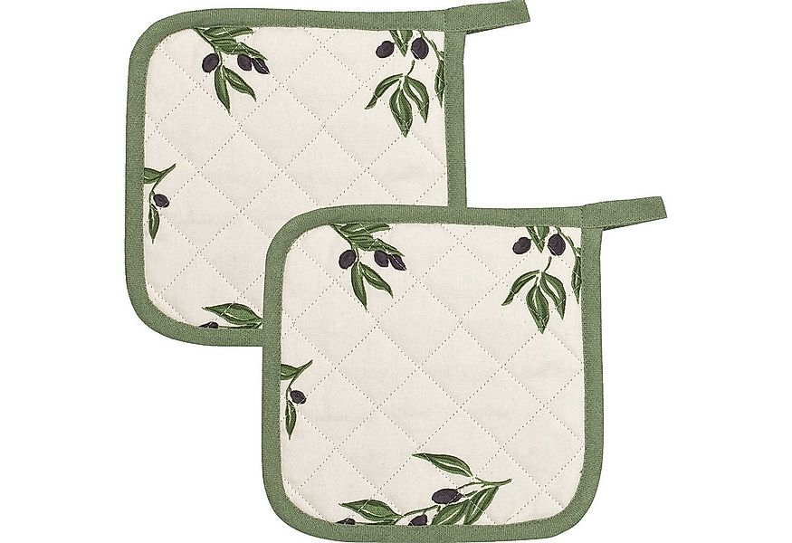 Kracht Topflappen Topflappen "Olivenzweige" 2er-Pack, Motiv günstig online kaufen