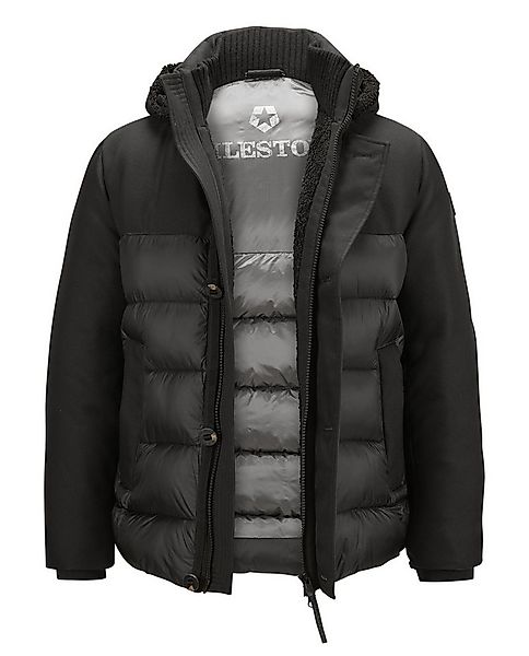 Milestone Steppjacke MSBrooklyn Materialmix in Wolloptik mit abnehmbarer Ka günstig online kaufen