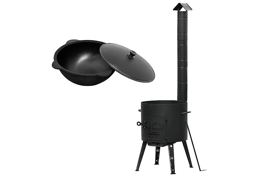 4BIG.fun Feuerstelle Ø49 Uchag Utschak mit Abzugsrohr 22L Kazan Rund, (Utsc günstig online kaufen