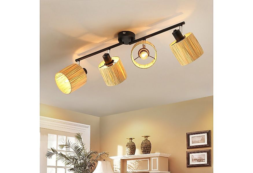 Nettlife Deckenstrahler Vintage Papier E14 1/2/3/4 Flammig 350°Schwenkbar D günstig online kaufen