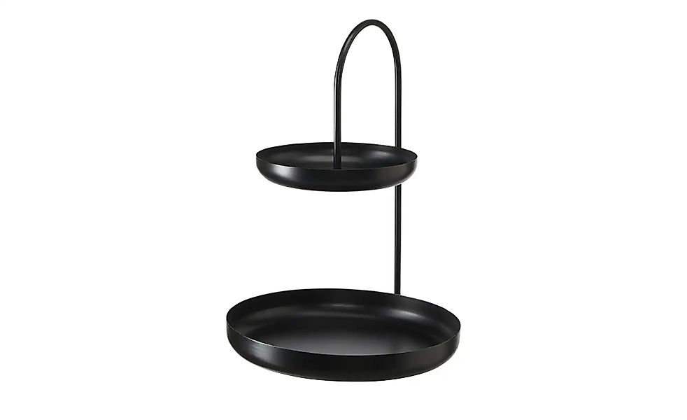 HOME STORY Etagere   ¦ schwarz ¦ Metall ¦ Maße (cm): H: 40  Ø: 28 Geschirr günstig online kaufen