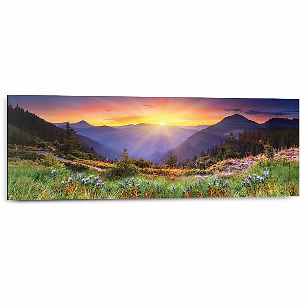 Reinders Deco-Panel "Sonnenuntergang in den Bergen", Wohnzimmer - Mehrfarbi günstig online kaufen