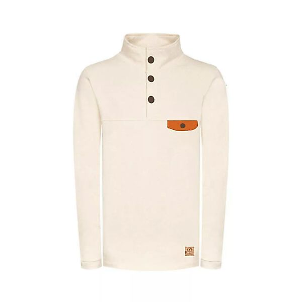 Buttoned Hanf Pullover Weiß günstig online kaufen