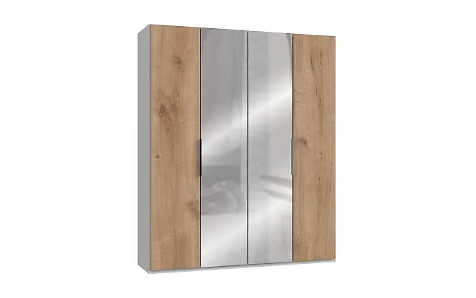 Kleiderschrank 2m breit mit Spiegel LEVEL36 A von WIMEX Braun günstig online kaufen