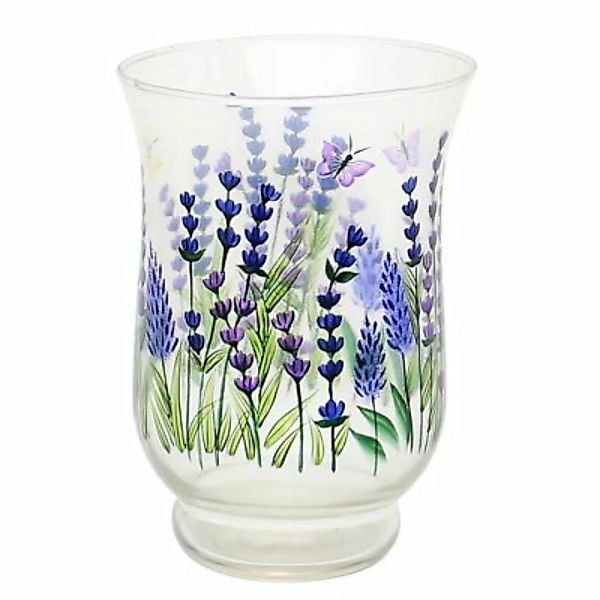 HTI-Living Glas Windlicht Lavendel Klein Ø 8 cm Höhe 9 cm, Groß Ø 11 cm Höh günstig online kaufen