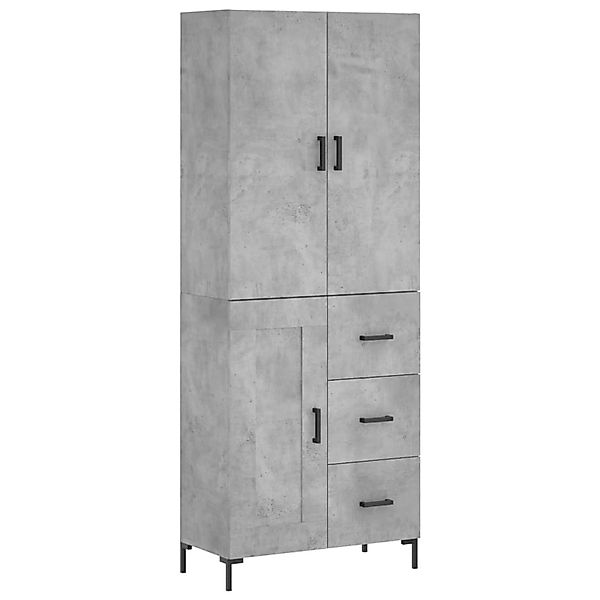 vidaXL Highboard Betongrau 69,5x34x180 cm Holzwerkstoff 3196015 günstig online kaufen