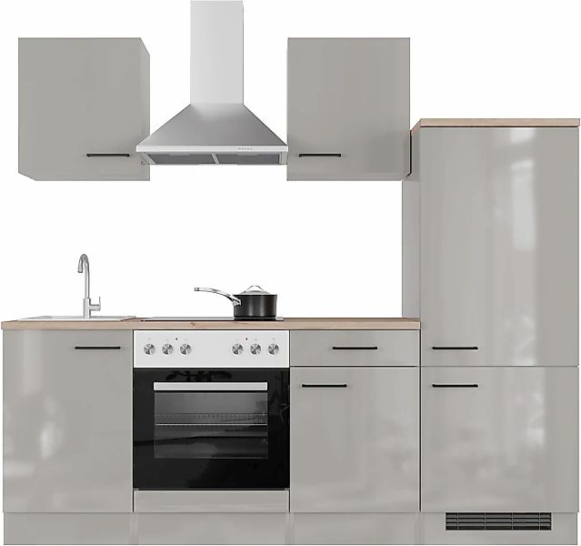 Flex-Well Küchenzeile "Lund" wahlweise mit E-Geräten, Breite 220 cm, glänze günstig online kaufen