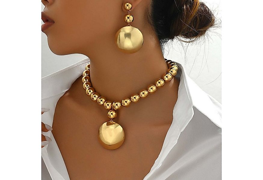 trends for living Schmuckset Schmuckset für Damen: Halskette mit Metallperl günstig online kaufen